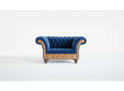 Chesterfield Textil Polster Sessel 1 Sitzer Sofas Design Luxus Stoffsofas