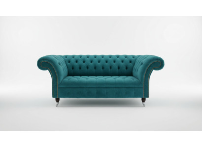 Chesterfield Polster Sofas Design Luxus Stoffsofas Textil Sofa 2 Sitzer Sofa Neu