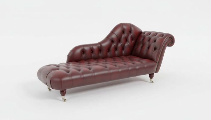 Lounge Club Chesterfield Sofa Liege 2 Sitzer Polster Liegen Chaiselongues Leder