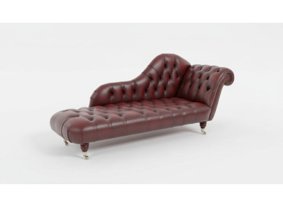 Lounge Club Chesterfield Sofa Liege 2 Sitzer Polster Liegen Chaiselongues Leder