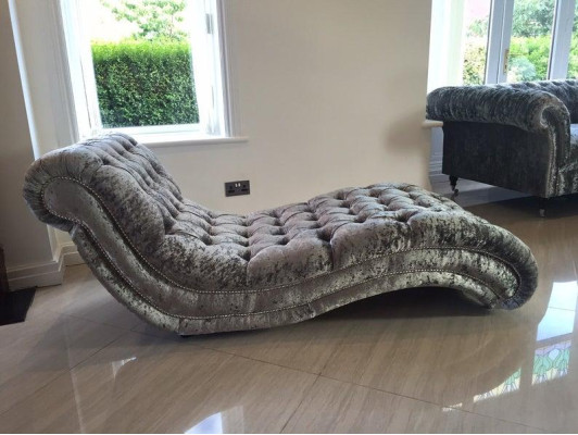 Chesterfield Chaiselongues Sofa Liege Chaise Club Relax Deko Liegen Leder