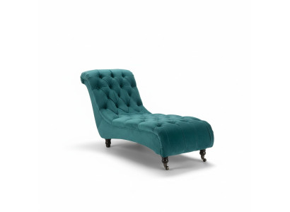 Chesterfield Samt Chaise Lounge Designer Sofa Club Liege Textil Stoff Polster
