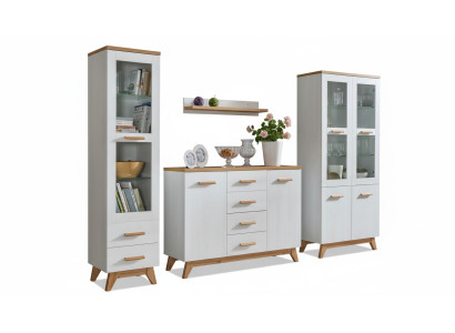 Wohnzimmer Set Vitrine Kommode Wandregal Wohnwände Kommoden