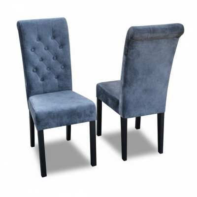 4x Chesterfield Stuhl Set Sitz Polster Garnitur Esszimmer Lehn Stühle Leder