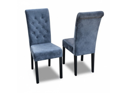 4x Chesterfield Stuhl Set Sitz Polster Garnitur Esszimmer Lehn Stühle Leder