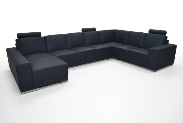 Ledersofa Couch Wohnlandschaft Ecksofa Garnitur Design Modern Sofa U-Form