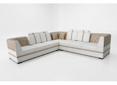 Ledersofa Couch Wohnlandschaft Eck Garnitur Design Modern Sofa A1128