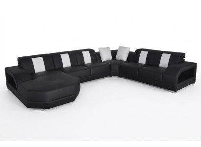 Leder Sofa Couch Wohnlandschaft Eck Garnitur Design Modern Couch