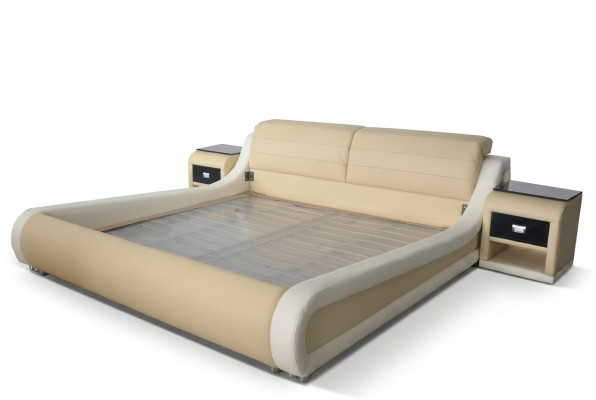 Doppel Luxus Design Leder Bett Hotel Polster Betten Moderne Multifunktion