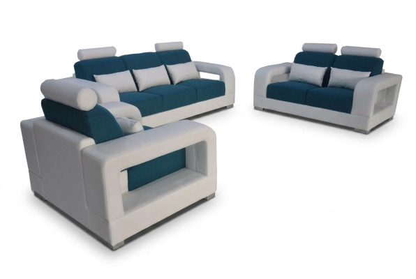 Sofa Couch Polster Wohnlandschaft Sitz Möbel Set Garnitur 3+2+1 Couchen