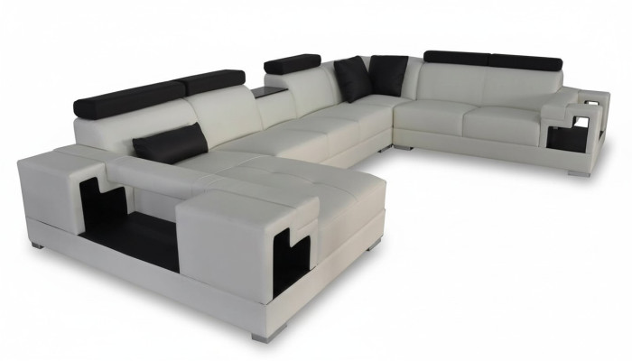 Ledersofa Eck Sofa Couch Wohnlandschaft Sofas Couchen Garnitur Design Modern Neu