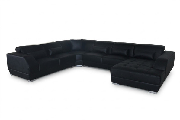 Eck Couch Sitz Leder Polster Design Ecke Garnitur Wohnlandschaft Sofas Neu Sofa