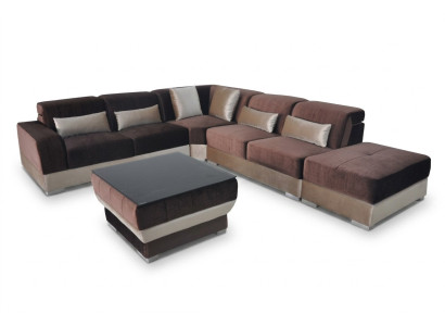 Eck Sofa Polster Couch Sitz Ecke Leder Garnitur Tisch Wohnlandschaft