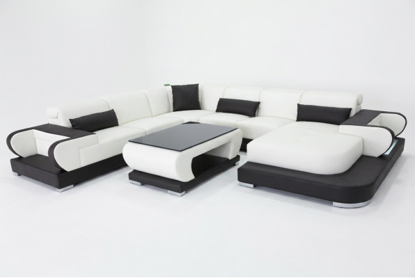 Wohn Couch Leder Sofa Landschaft Polster Garnitur Eck Sofas Sitz Garnituren Neu