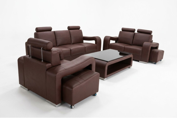 Wohn Leder Landschaft Sofa Couch Garnitur Eck Sofas Sitz Garnituren Neu Polster