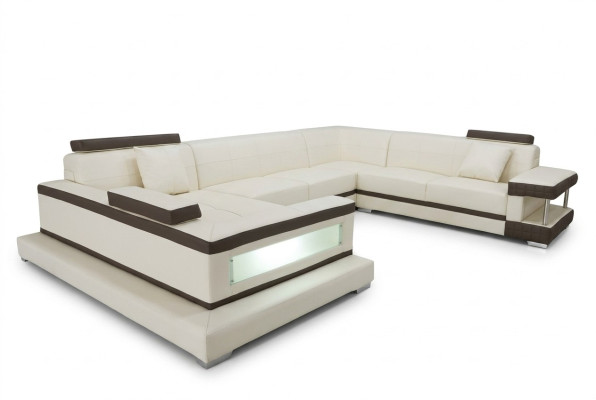Design Leder Polster Sitz Ecke Leder Sofa Polster Eck Landschaft Zimmer Neu Wohn