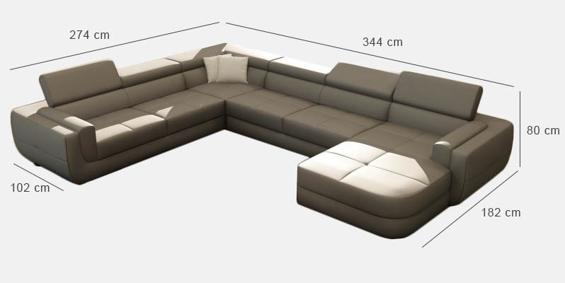 Designer Leder Polster Ecke Sofa Polster Eck Landschaft Zimmer Leder Sitz Big
