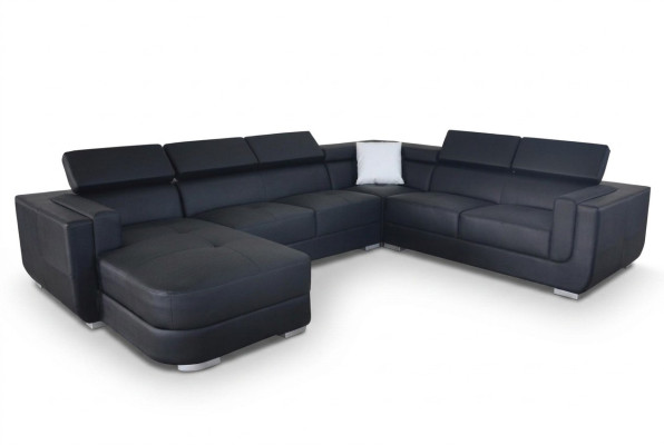 Designer Leder Polster Ecke Sofa Polster Eck Landschaft Zimmer Leder Sitz Big