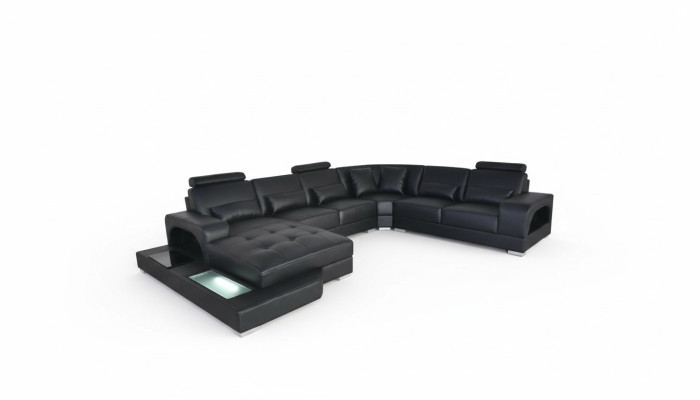 Design Leder Polster Sitz Ecke Zimmer Sofa Eck Sofas Landschaft Designer Wohn