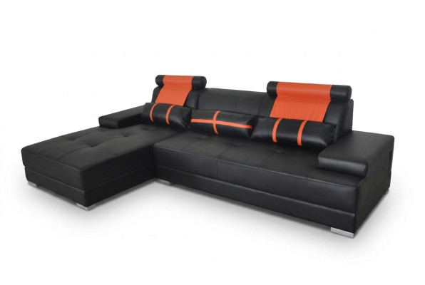Design Leder Polster XXL Sitz Zimmer Wohn Sofa Couch Designer Eck