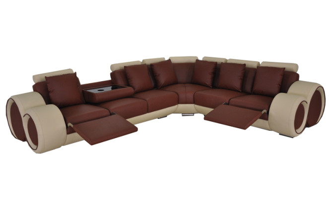 Design Leder Polster XXL Sitz Zimmer Sofa Couch Designer Eck Garnitur