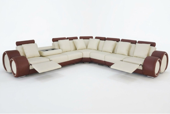 Design XXL Leder Polster Sitz Zimmer Eck Wohn Sofa Couch Designer