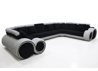 Ecke Leder Modern XXL Couch Wohnlandschaft Ledersofa Sofa U-form A1163 +