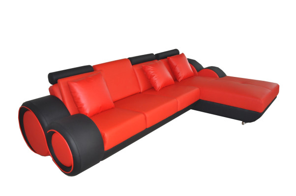 Design Sofa Couch Eck Leder Eck Garnitur Ecke Landschaft Polster L Form