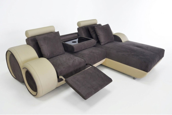 Design Couch Eck Sofa Leder Eck Garnitur Ecke Landschaft Polster L Form