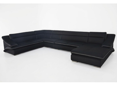Eck Sofa Leder Couch Eck Garnitur Ecke Landschaft U Form Polster Neu