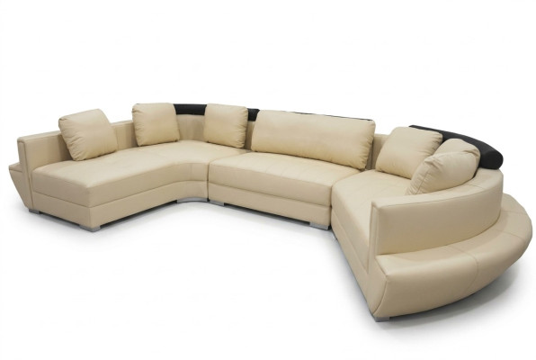 Runde Eck Sofa Couch Polster XXL Big Rund Couchen Wohnlandschaft U Form A1137