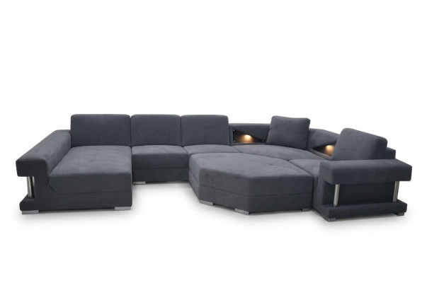 Eck Sofa Couch Polster Ecke Wohn Zimmer Landschaft Designer CouchenTextil A1131
