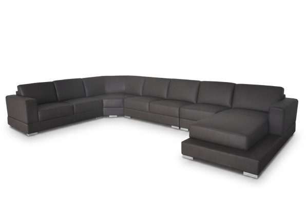 Ecke Leder Modern XXL Couch Wohnlandschaft Ledersofa Sofa U-Form A1127