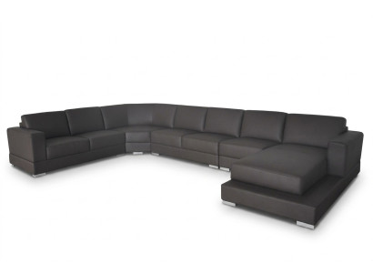 Ecke Leder Modern XXL Couch Wohnlandschaft Ledersofa Sofa U-Form A1127