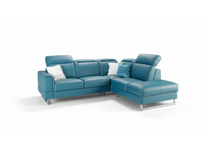 Leder Sitz Garnitur Designer Wohnlandschaft Ecksofa Sofa Couch Sofa L-Form Neu