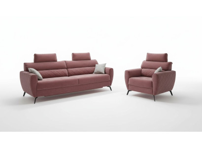 Leder Design Couch Polster Sitz 2+1+1 Sofa Garnituren Kunstleder Set Garnitur