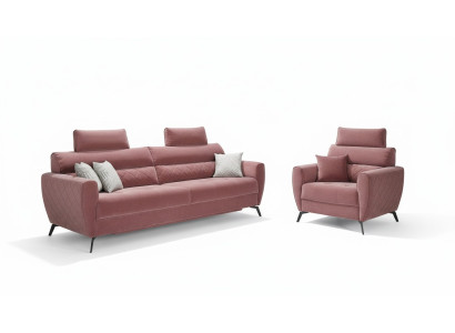Klassische Design Couch Sitz Polster Komplett Set Garnitur 3+2 Textil Garnituren
