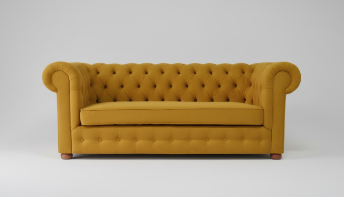 Chesterfield Dreisitzer Samt Couch Polster Schlaf Sofa Couch Bettfunktion Neu