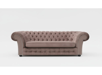 Sofa 3 Sitzer Stoff Design Couch Polster Sofas Textil Modern Chesterfield Beige