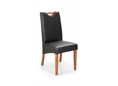 Design Sessel Polster Set 2x Stuhl Holz 100% Leder Stühle Esszimmer Neu