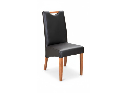 Set 8x Sessel Stuhl Design Holz Leder Polster Stühle Gastro Esszimmer