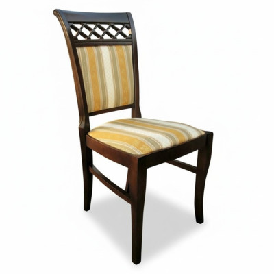 Set 6x Sessel Stuhl Designer Holz Stoff Polster Stühle Gastro Esszimmer Textil