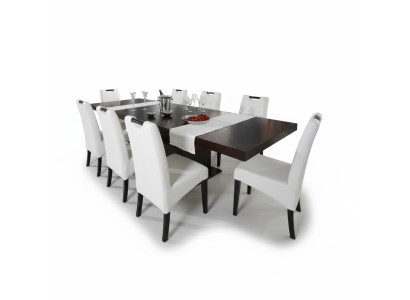 Komplett Set Esstisch + 4 Stühle Esszimmer Set Ess Gruppe Holz Tisch
