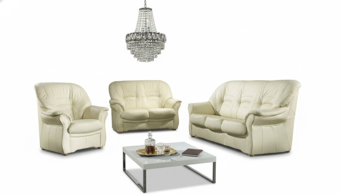 Sofas Couch Polster Garnitur Couchen Kunstleder Sofagarnitur 3+2+1