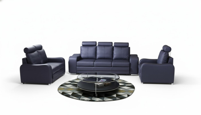 Sofagarnitur 3+1+1 Sitzer Set Design Sofa Polster Couchen Leder Couch
