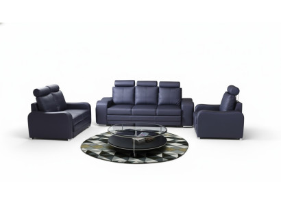 Sofagarnitur 3+1+1 Sitzer Set Design Sofa Polster Couchen Leder Couch