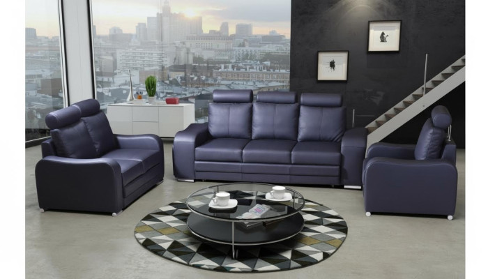 Sofagarnitur 3+1 Sitzer Set Design Sofas Polster Couchen Leder Relax
