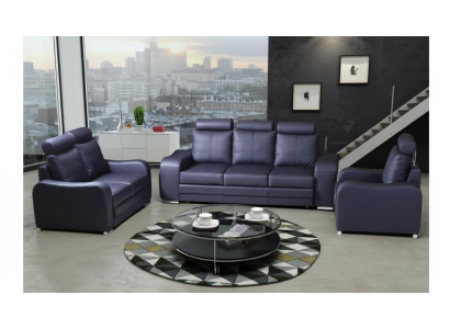 Sofagarnitur 3+1 Sitzer Set Design Sofas Polster Couchen Leder Relax