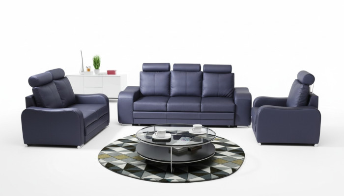 Design Sofa 3 Sitzer Relax Sofas Polster Moderne Dreisitzer Couch 100% Vollleder