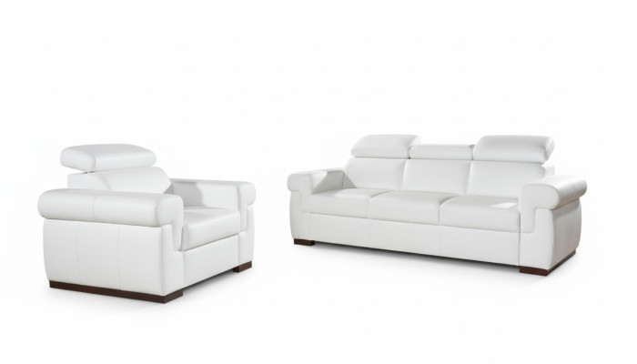 Echtleder Sofagarnitur 3+1 Sitz Modernes Sofa Couch Design Polster Garnitur Set